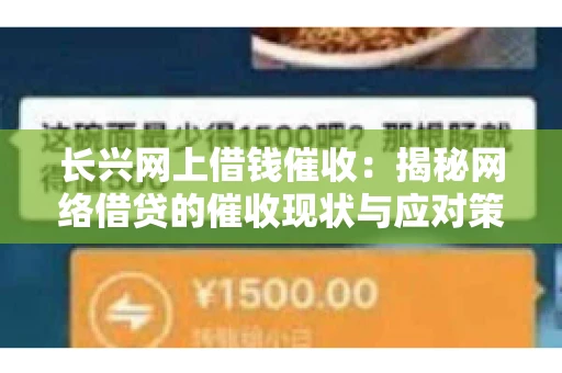 长兴网上借钱催收：揭秘网络借贷的催收现状与应对策略
