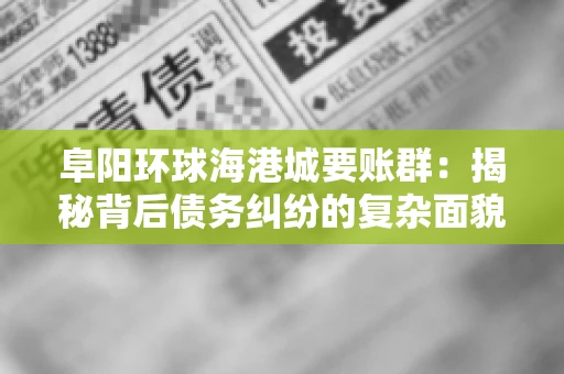 阜阳环球海港城要账群：揭秘背后债务纠纷的复杂面貌
