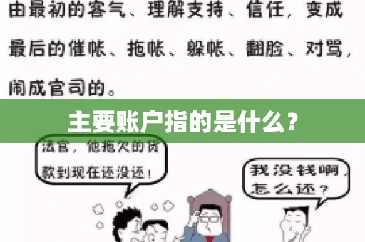 主要账户指的是什么？