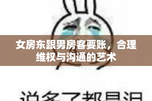 女房东跟男房客要账，合理维权与沟通的艺术